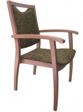 Health Arm Chair C635. Stained Timber. Any Fabric Colour